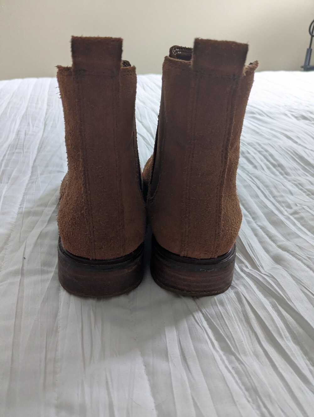 Women's Brown Suede Chelsea Boots - Picture 3 of 5